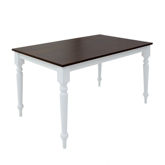 Τραπεζαρία Alice σετ 5τμχ MDF καρυδί-λευκό 120x75x74εκ