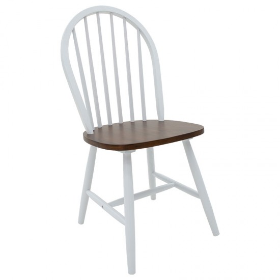 Τραπεζαρία Alice σετ 5τμχ MDF καρυδί-λευκό 120x75x74εκ