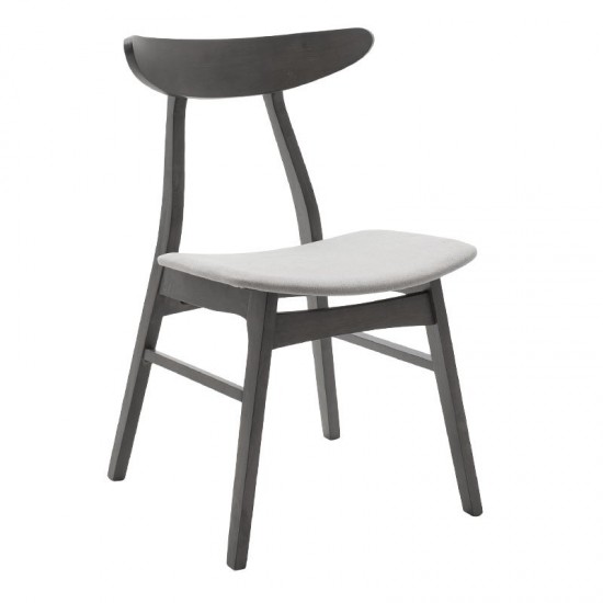 Tραπεζαρία Benson - Orlean σετ 5τμχ rustic grey - ύφασμα γκρι 80x80x75εκ