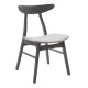 Tραπεζαρία Benson - Orlean σετ 5τμχ rustic grey - ύφασμα γκρι 80x80x75εκ
