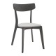 Tραπεζαρία Benson - Toto σετ 5τμχ rustic grey -  ύφασμα γκρι 80x80x75εκ