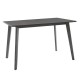 Tραπεζαρία Benson - Orlean σετ 5τμχ rustic grey - ύφασμα γκρι 120x75x75εκ