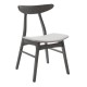 Tραπεζαρία Benson - Orlean σετ 5τμχ rustic grey - ύφασμα γκρι 120x75x75εκ