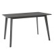 Tραπεζαρία Benson - Toto σετ 5τμχ rustic grey -  ύφασμα γκρι 120x75x75εκ