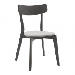 Tραπεζαρία Benson - Toto σετ 7τμχ rustic grey -  ύφασμα γκρι 150x90x75εκ