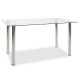 Τραπεζαρία Hazel-Parker σετ 5τμχ γυάλινη με μαύρο pu 140x80x75εκ