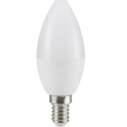Λάμπα LED E14 Κερί SMD 5.5W Λευκό 6400K Λευκό Blister 3 τμχ