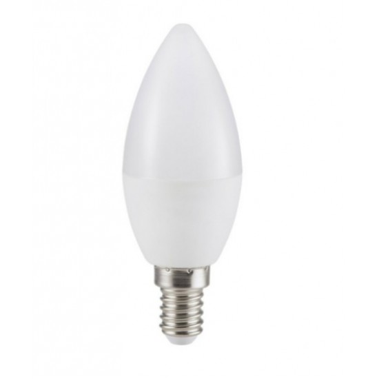 Λάμπα LED E14 Κερί SMD 5.5W Λευκό 6400K Λευκό Blister 3 τμχ