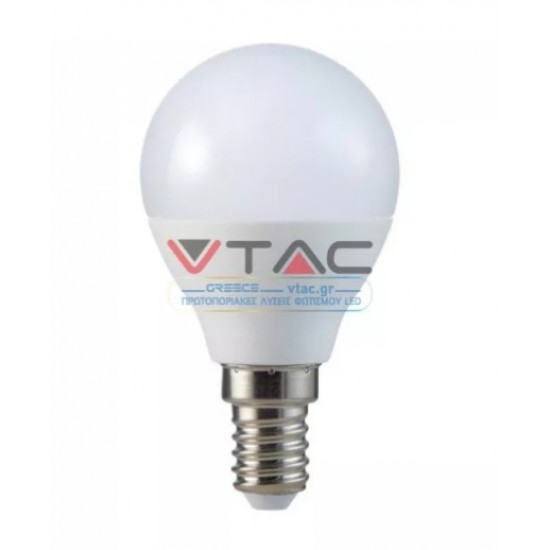 Λάμπα LED E14 P45 SMD 5.5W Φυσικό λευκό 4000K Λευκό Blister 3 τμχ.