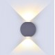 Απλίκα LED 6W Αρχιτεκτονικού Φωτισμού 4000K Φυσικό Λευκό με Λευκό, Μαύρο ή Γκρι Στρογγυλό Σώμα 
