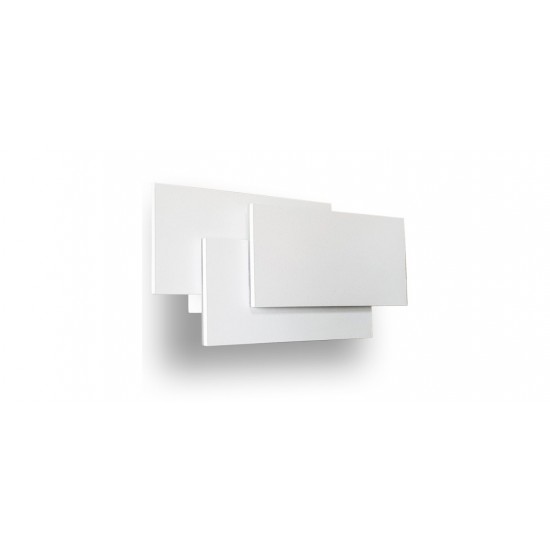 Απλίκα LED 12W 3 επιπέδων Αρχιτεκτονικού Φωτισμού 4000K Φυσικό Λευκό με Λευκό ή Γκρι Σώμα