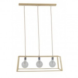 Φωτιστικό Κρεμαστό Τρίφωτο Wood Tetragon Mega III