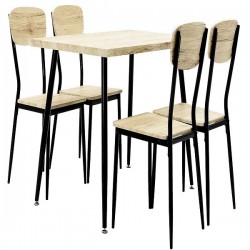 Τραπεζαρία με επιφάνεια MDF χρώμα sonoma black matte