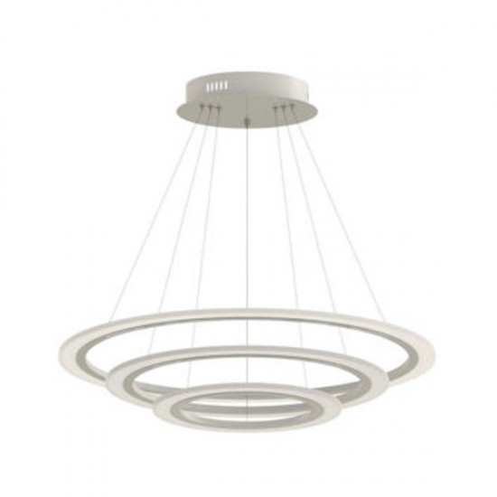 LED Πολυέλαιος 3 Δακτύλιοι 70W 4000K Φυσικό Λευκό Dimmable 3 Βημάτων