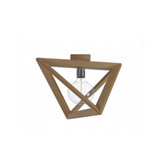 Φωτιστικό Οροφής Μονόφωτο Wood Trigono