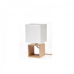 Πορτατίφ Ξύλινο με Λευκό Καπέλο Wood Cubo