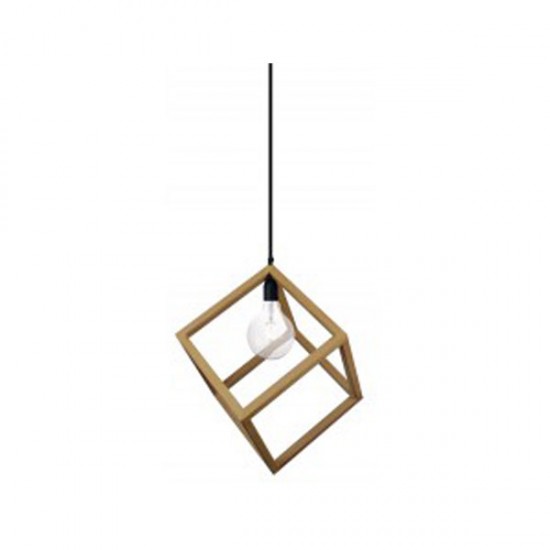 Φωτιστικό Κρεμαστό Μονόφωτο Ξύλινο Wood Mini George