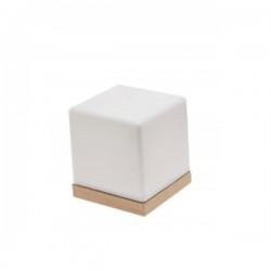 Πορτατίφ με Ξύλινη Βάση και Λευκό Polycarbonate Wood Kyvos