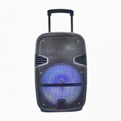 Ηχείο 35W RECHARGEABLE TROLLEY SPEAKER WITH ONE WIRED MICROPHONE-RF CONTROL-RGB (12inch)