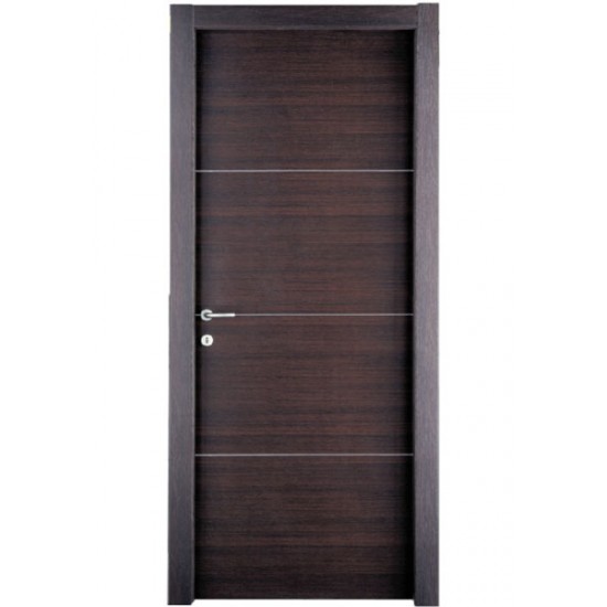 Θωρακισμένη Πόρτα Wenge με inox