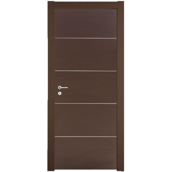 Θωρακισμένη Πόρτα Wenge με inox