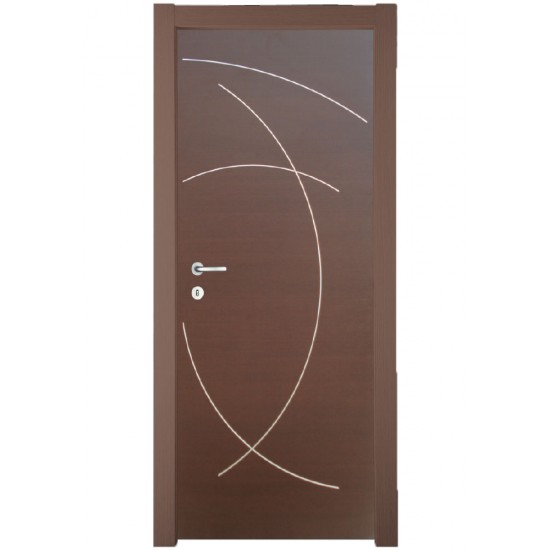 Θωρακισμένη Πόρτα Wenge με inox