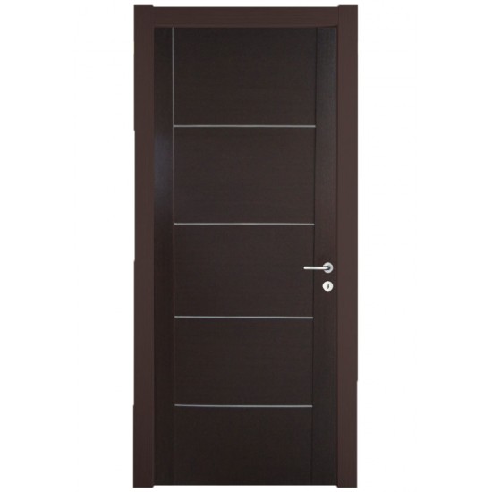 Εσωτερική Πόρτα Wenge χειροποίητο με inox