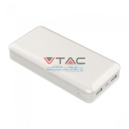 Power Bank 20000mAh με μαύρο σώμα με 2 θύρες