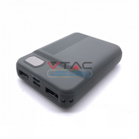 Power Bank 10000mAh με οθόνη και λευκό σώμα με 2 θύρες