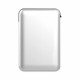 Power Bank 5000mAh με ροζ σώμα με ενσωματωμένο μαύρο καλώδιο