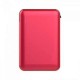 Power Bank 5000mAh με ροζ σώμα με ενσωματωμένο μαύρο καλώδιο