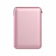 Power Bank 5000mAh με ροζ σώμα με ενσωματωμένο μαύρο καλώδιο