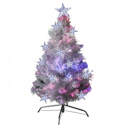 ΧΡΙΣΤΟΥΓΕΝΝΙΑΤΙΚΟ ΔΕΝΤΡΟ ΛΕΥΚΟ ΜΕ ΟΠΤΙΚΕΣ ΙΝΕΣ LED 90cm 